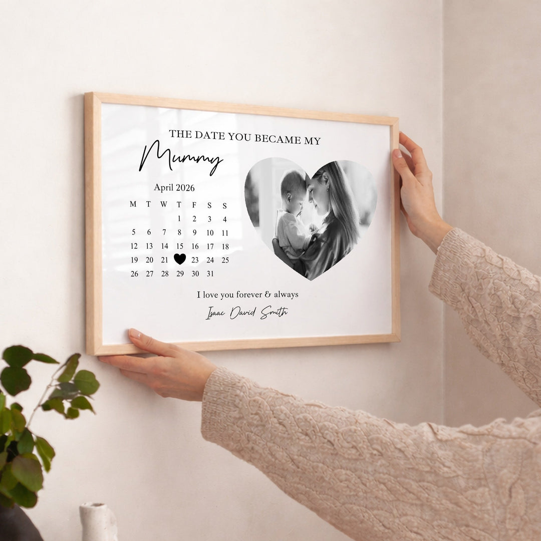 Personalised The Date You Became My Mummy Poster