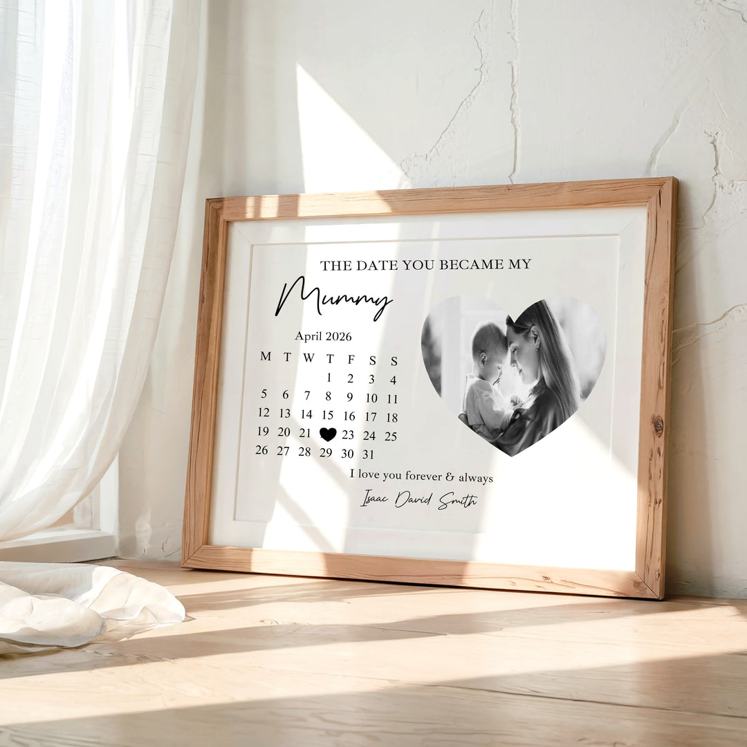 Personalised The Date You Became My Mummy Poster