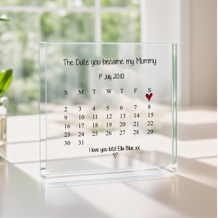 Personalised Date You Became My Mummy Plaque