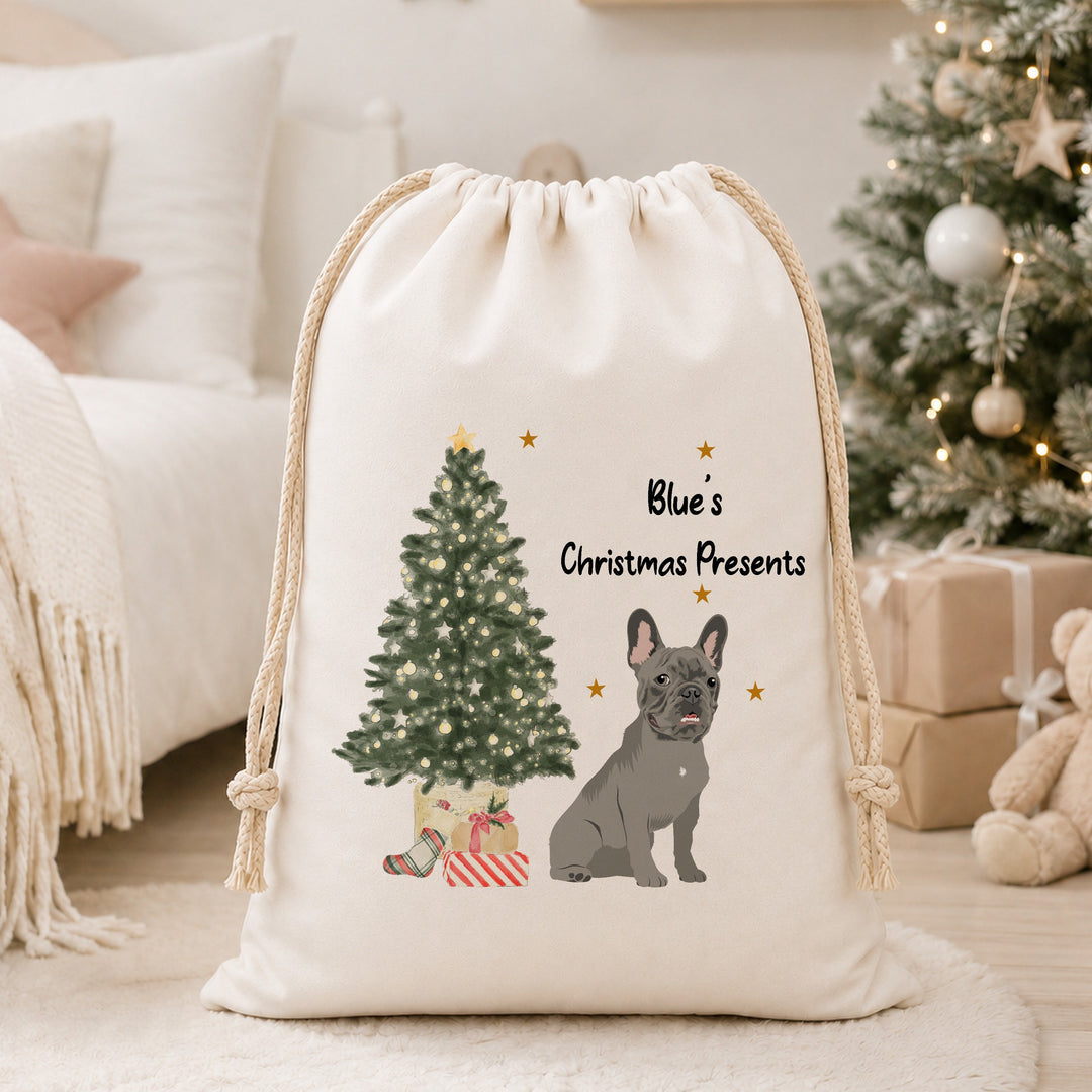 Personalised Dog Christmas Present Sack