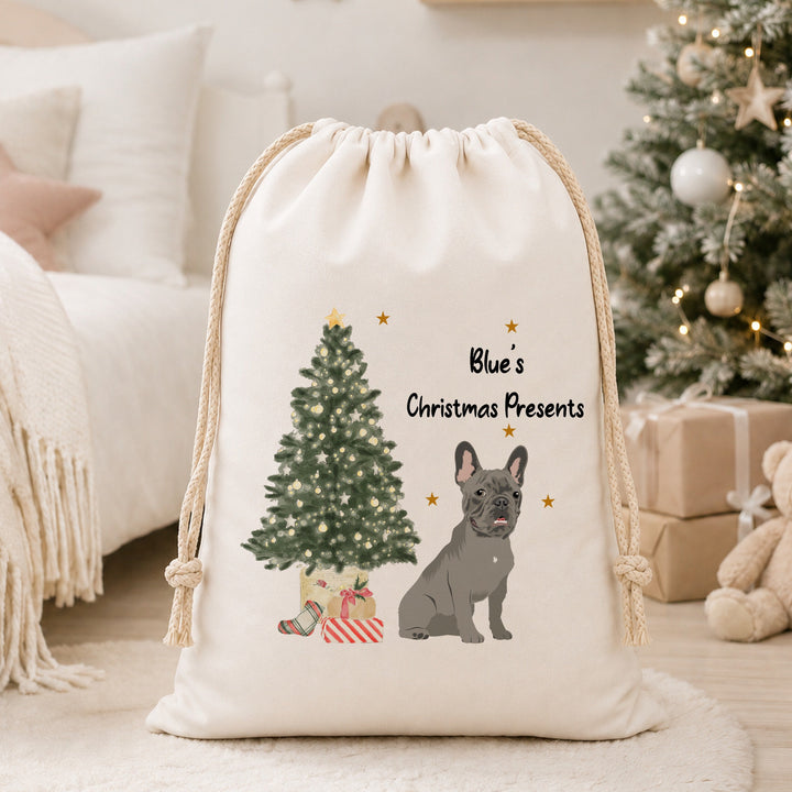 Personalised Dog Christmas Present Sack
