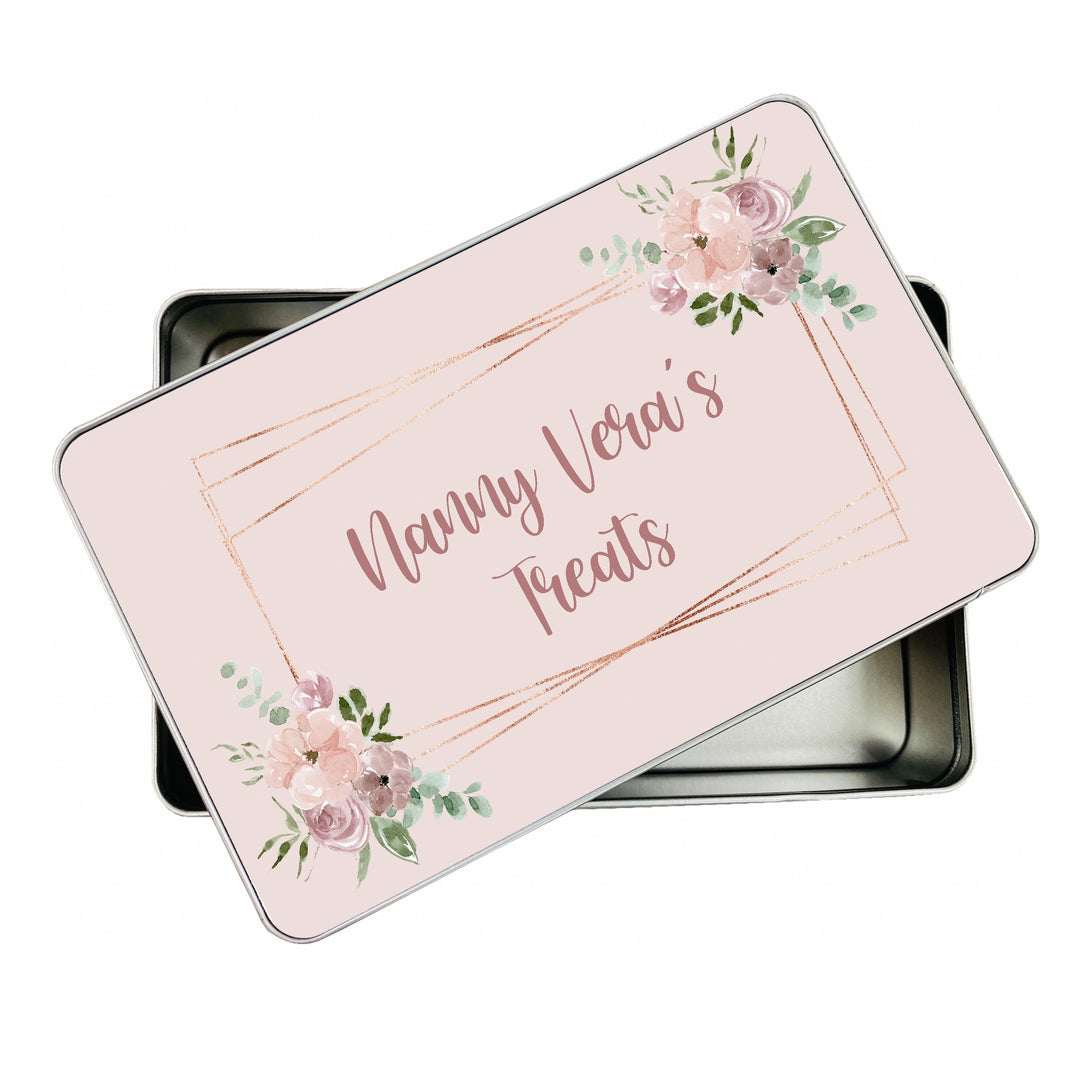 Personalised Dusky Pink Floral Nanny&