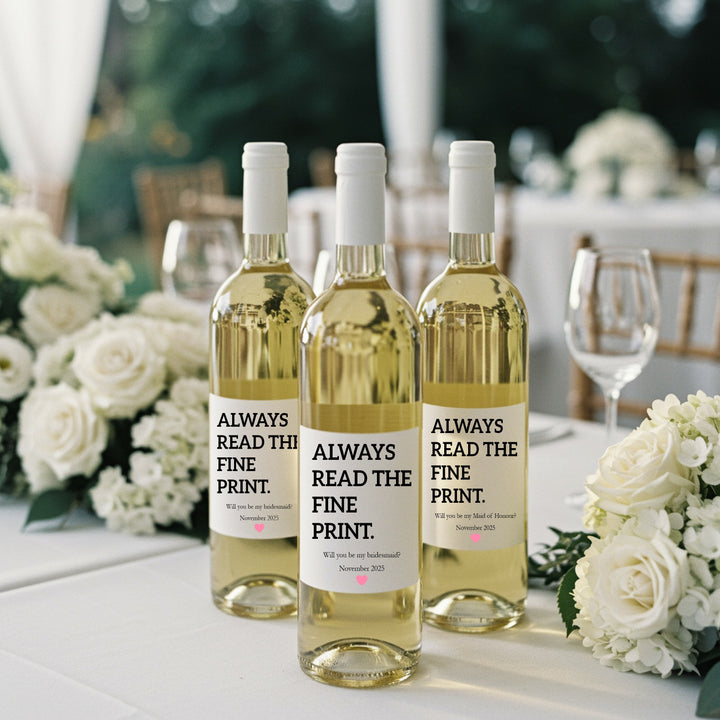 Personalised Will You Be My Bridesmaid Proposal Wine Bottle Sticker