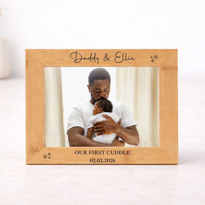 Personalised Daddy &amp; Child Engraved Photo Frame