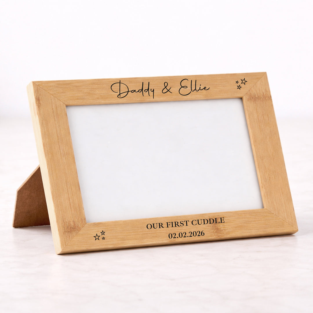 Personalised Daddy &amp; Child Engraved Photo Frame