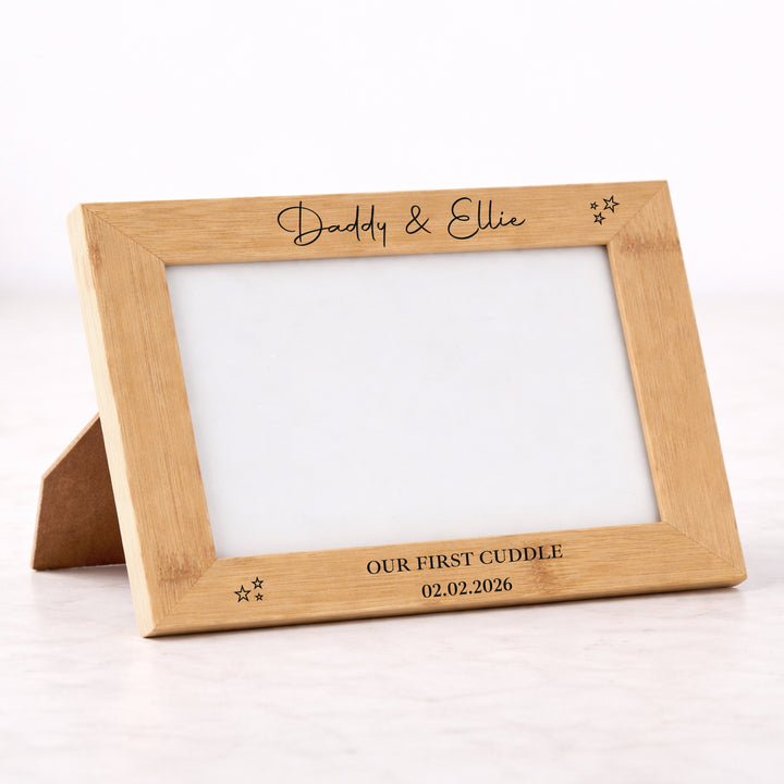 Personalised Daddy &amp; Child Engraved Photo Frame