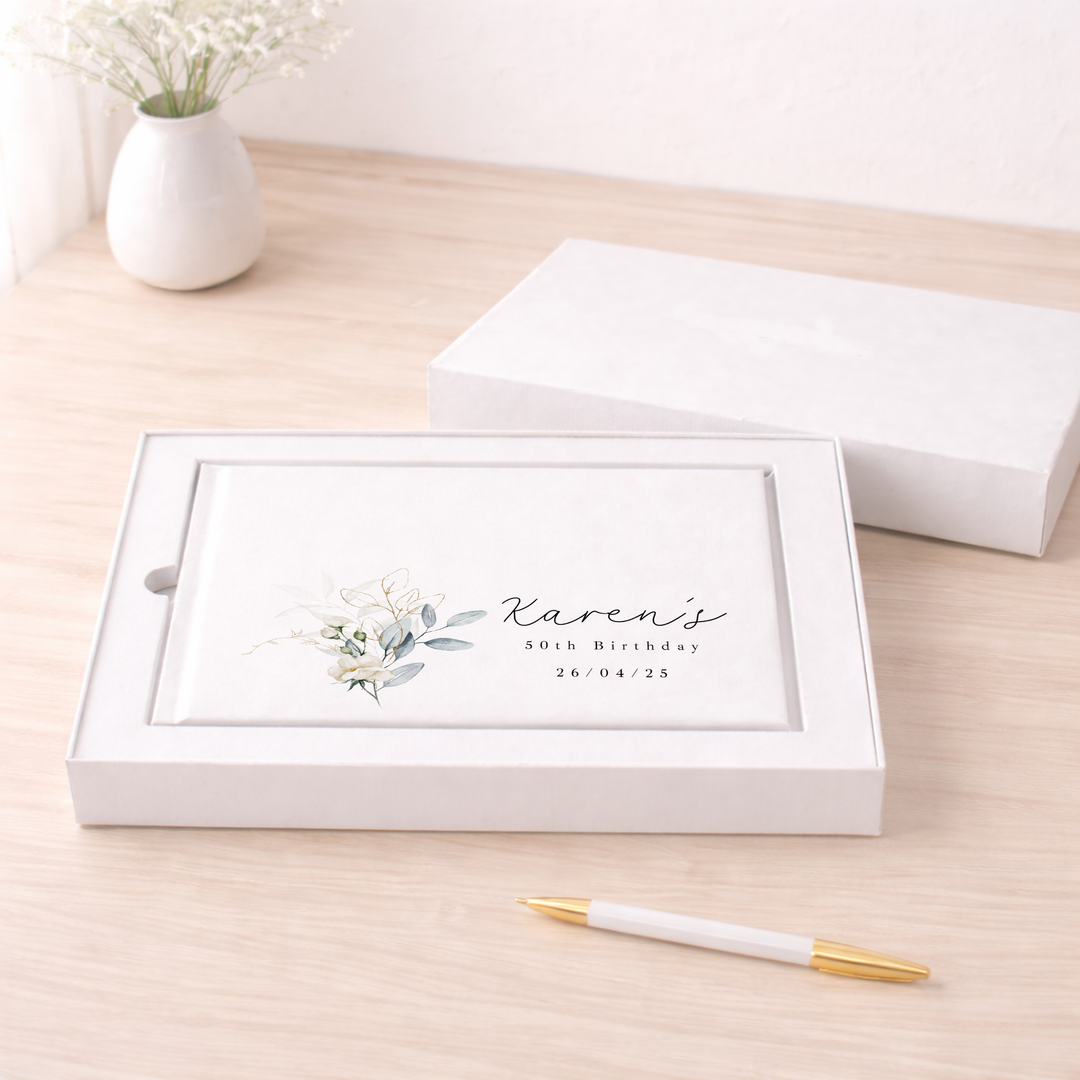 Personalised Floral Birthday Guest Book