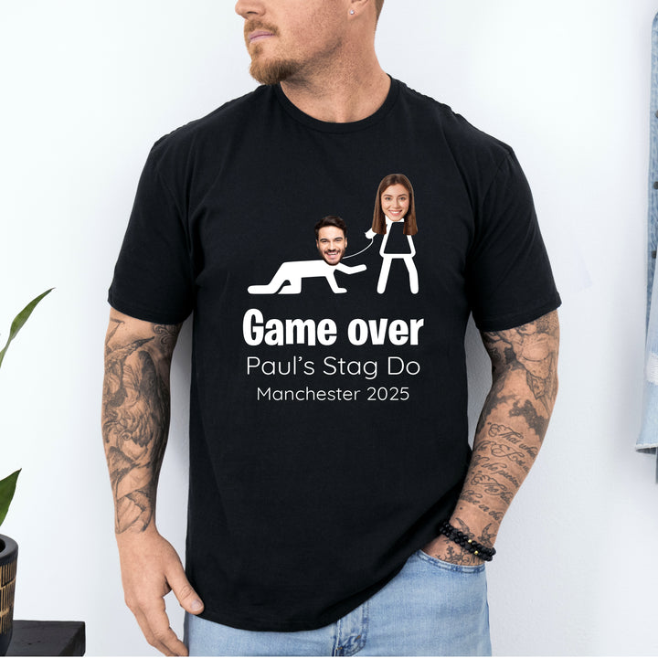 Personalised Photo Game Over Stag Do T-Shirt