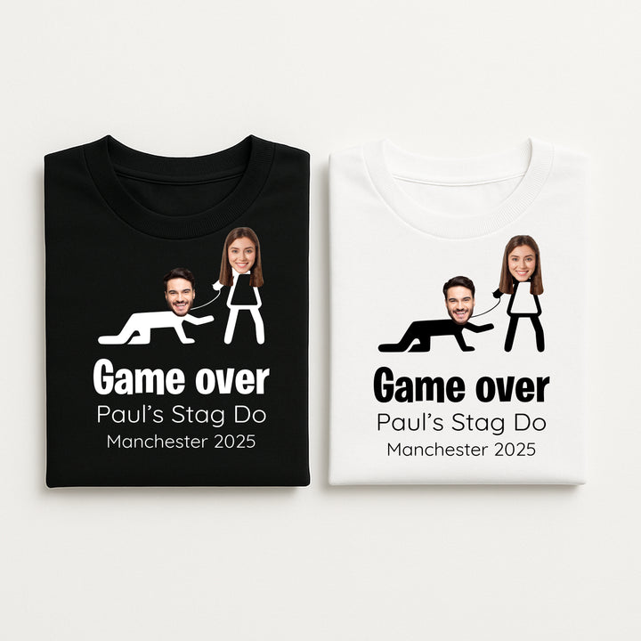 Personalised Photo Game Over Stag Do T-Shirt