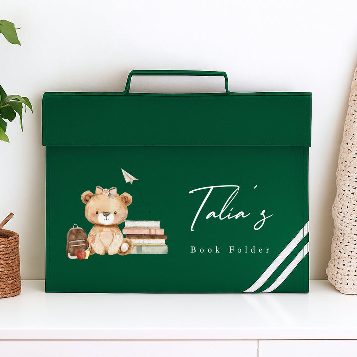 Personalised Bear School Book Bag Folder