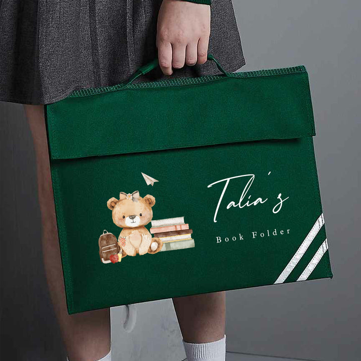 Personalised Bear School Book Bag Folder