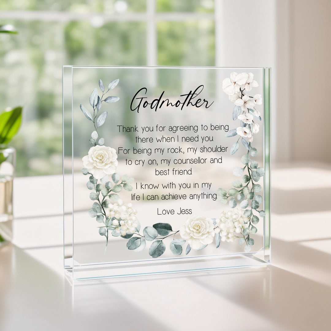Personalised Godmother Acrylic Plaque