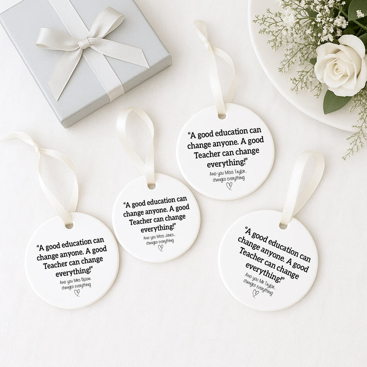 Personalised Change Anything Ornament Teacher Gift