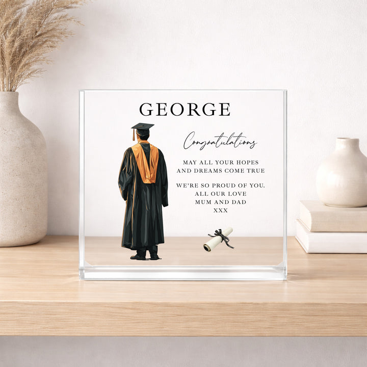 Personalised Boy Graduation Acrylic Block