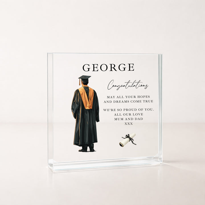 Personalised Boy Graduation Acrylic Block