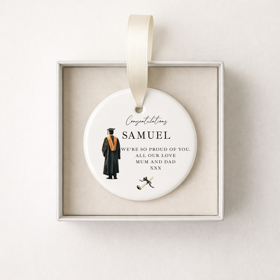 Personalised Boy Congratulations Graduation Ornament