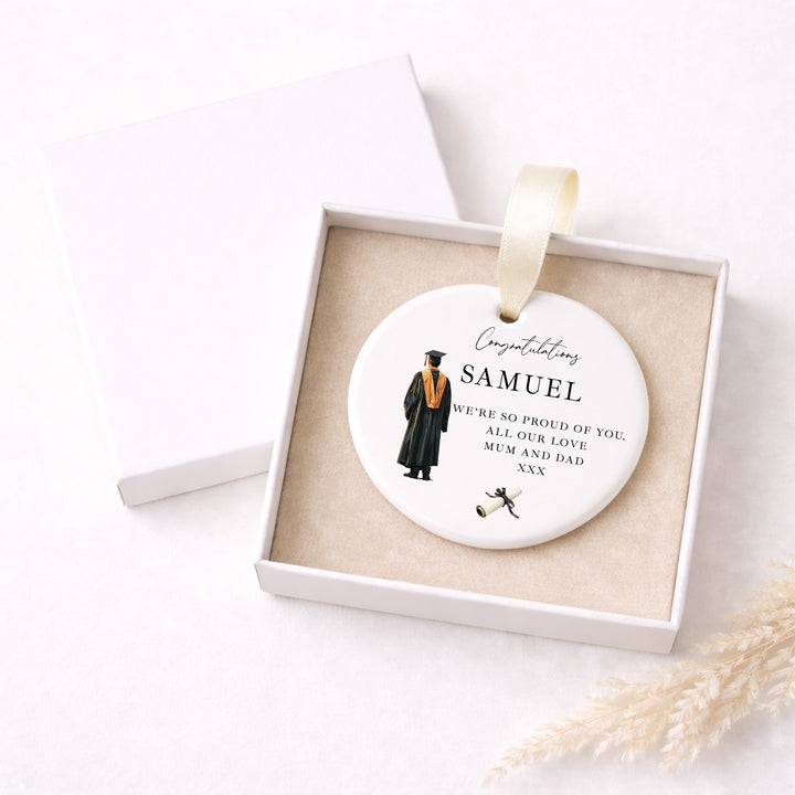Personalised Boy Congratulations Graduation Ornament