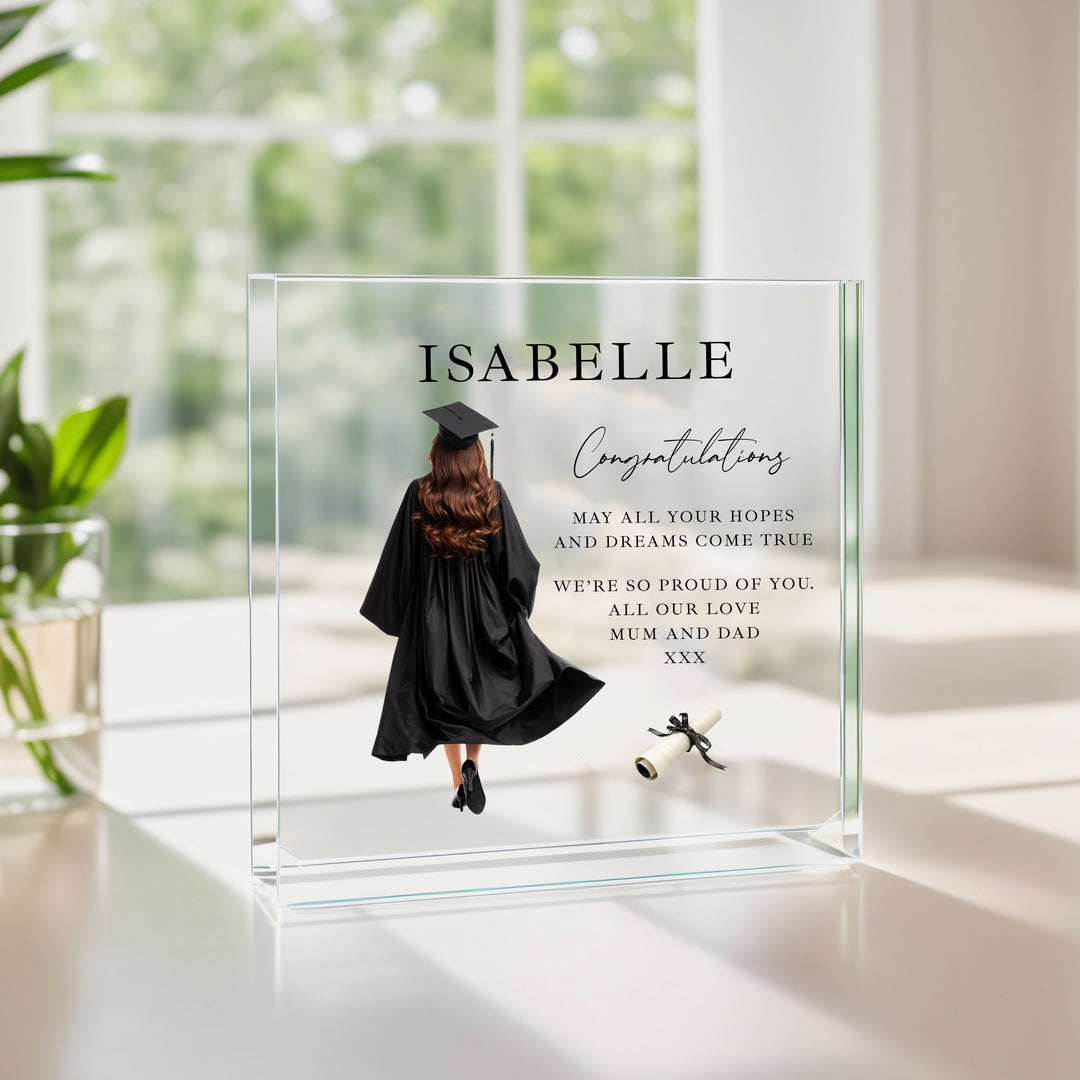 Personalised Girl Graduation Acrylic Block