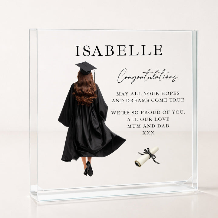 Personalised Girl Graduation Acrylic Block
