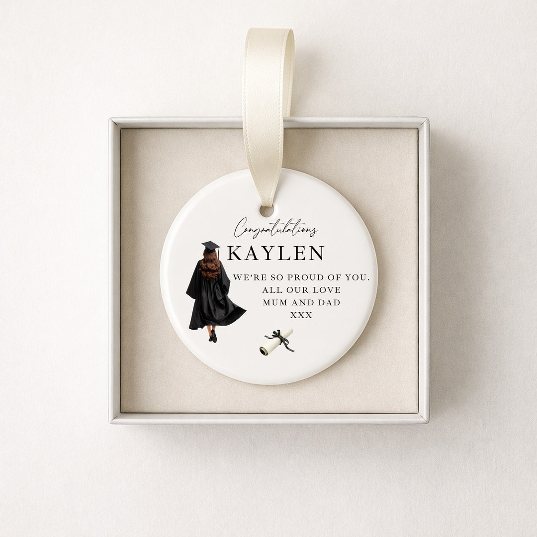Personalised Girl Congratulations Graduation Ornament
