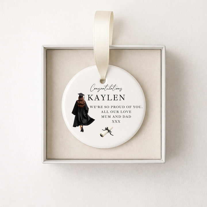 Personalised Girl Congratulations Graduation Ornament
