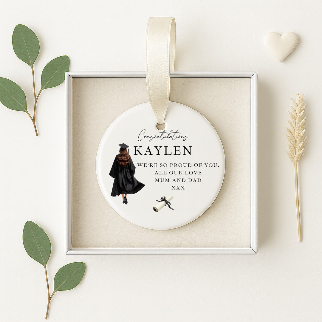 Personalised Girl Congratulations Graduation Ornament