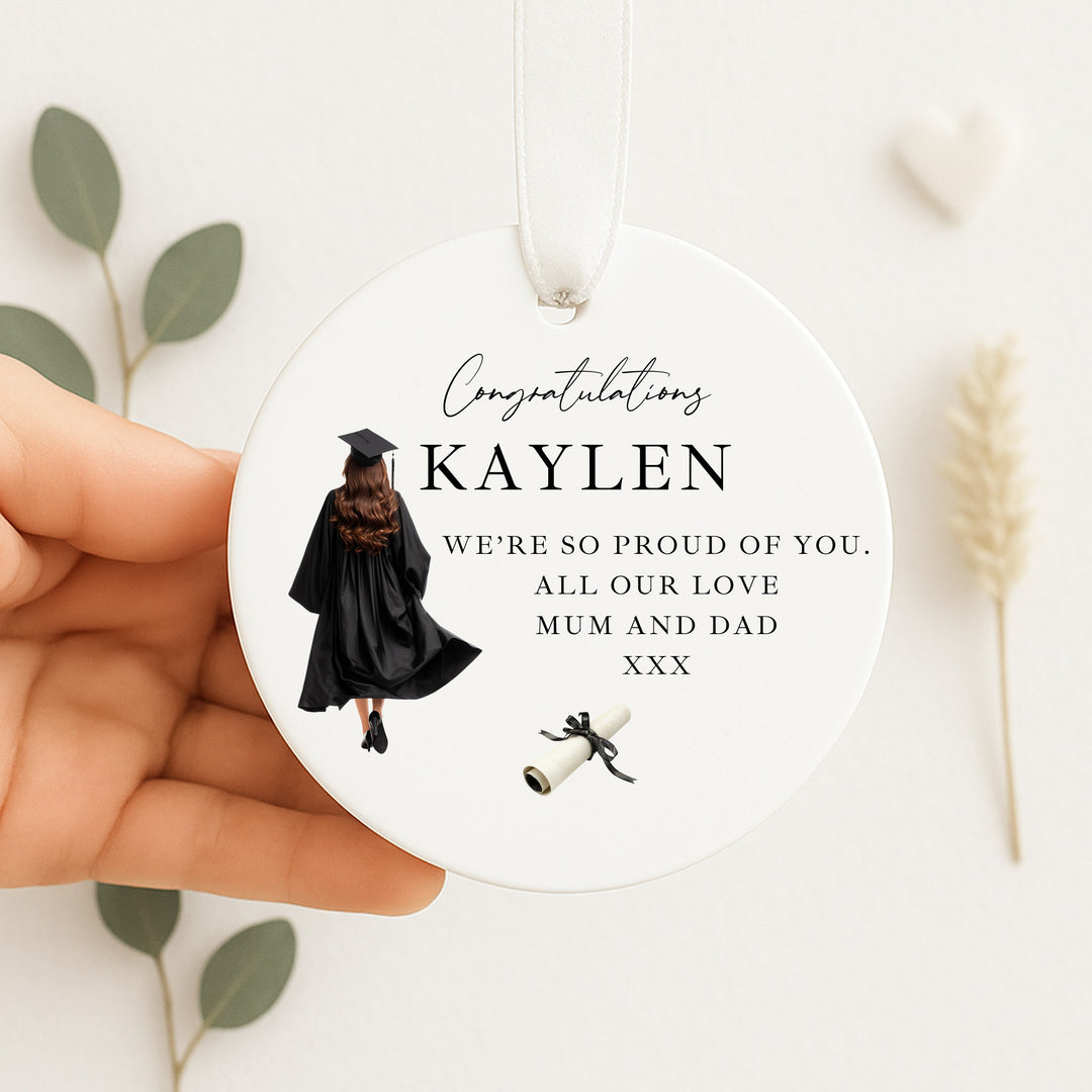 Personalised Girl Congratulations Graduation Ornament