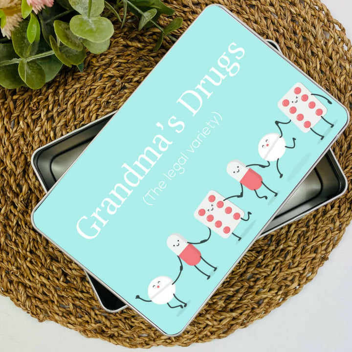 Personalised Grandmas Medication Tin