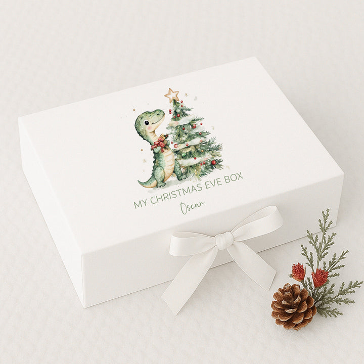 Personalised Dinosaur Christmas Eve Box