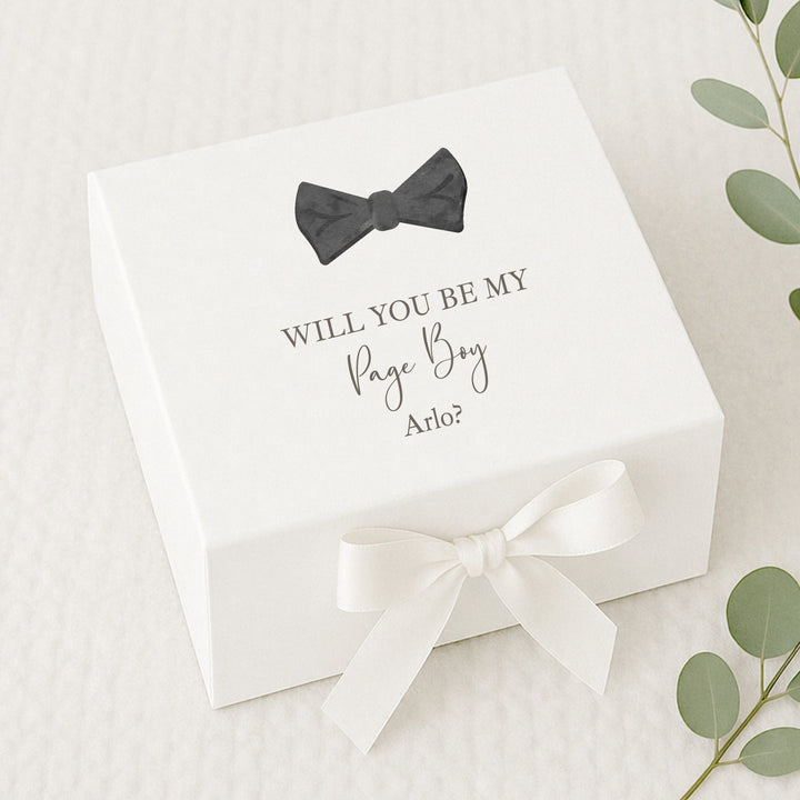 Personalised Bow Tie Page Boy Proposal Gift Box