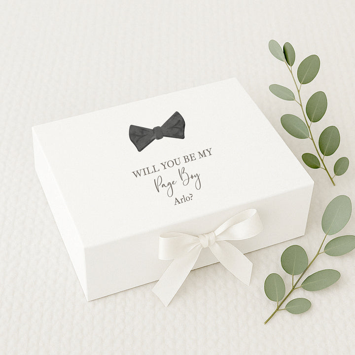 Personalised Bow Tie Page Boy Proposal Gift Box