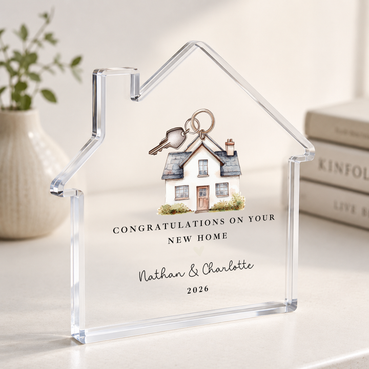 Personalised Acrylic House Congratulations On Your New Home Gift