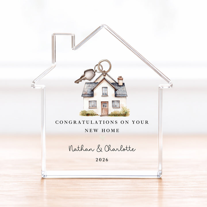 Personalised Acrylic House Congratulations On Your New Home Gift