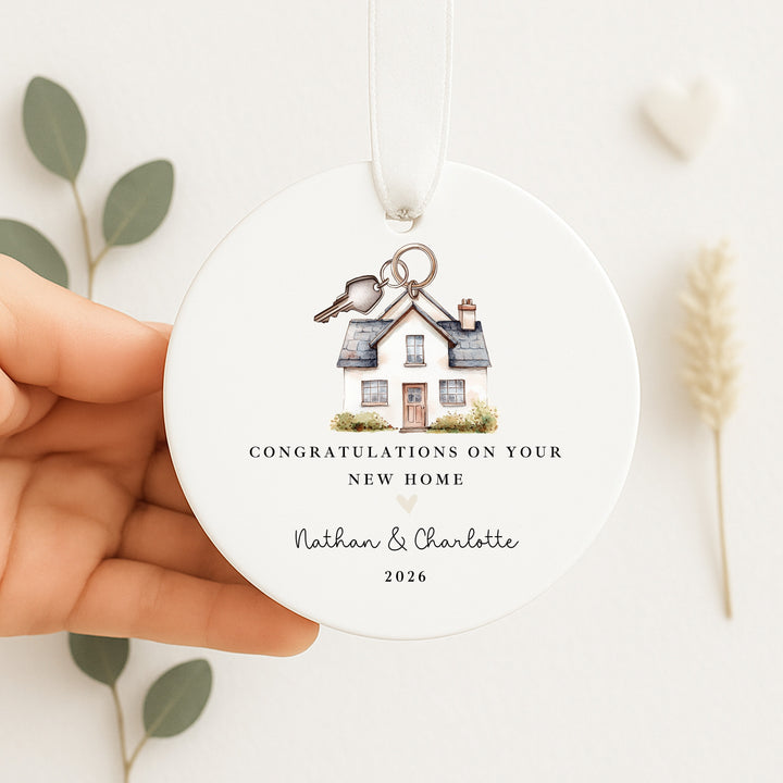 Personalised Congratulations On Your New Home Gift Ornament