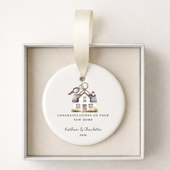 Personalised Congratulations On Your New Home Gift Ornament