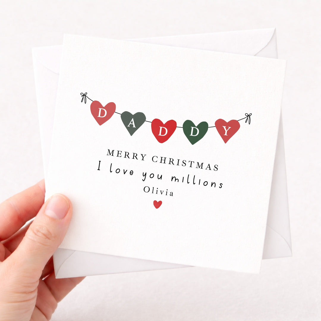 Personalised Merry Christmas Daddy Card