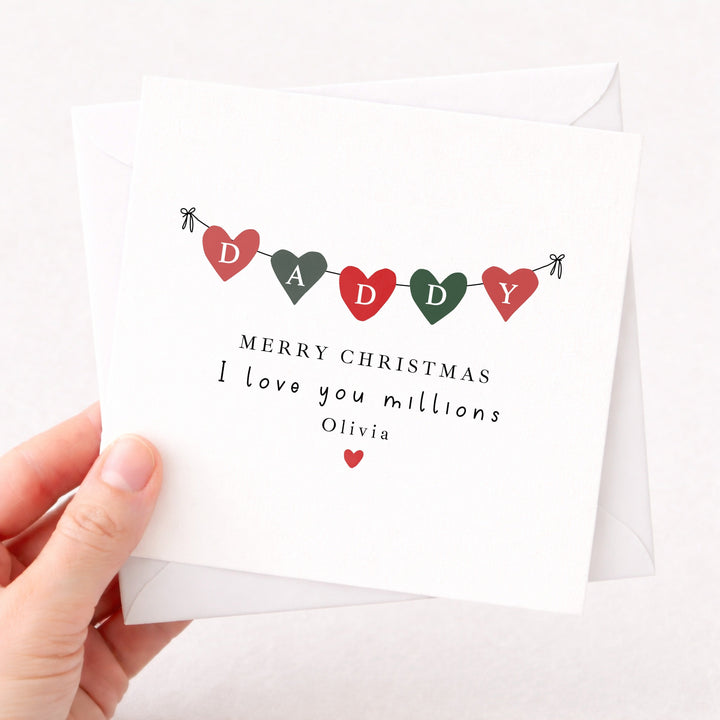 Personalised Merry Christmas Daddy Card