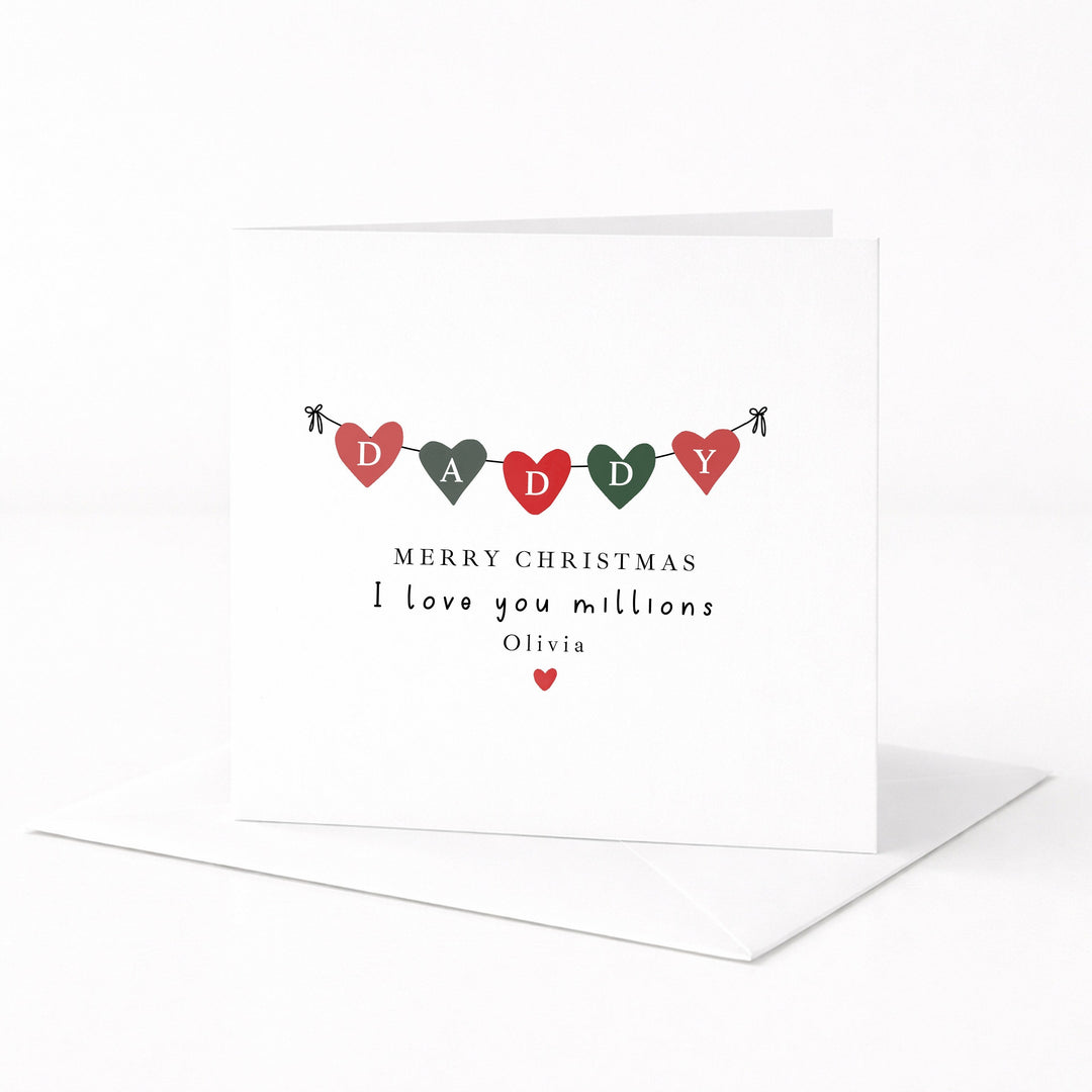 Personalised Merry Christmas Daddy Card