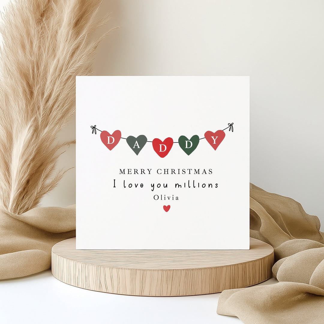 Personalised Merry Christmas Daddy Card