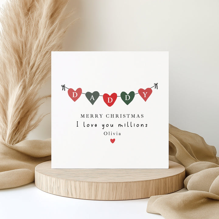 Personalised Merry Christmas Daddy Card