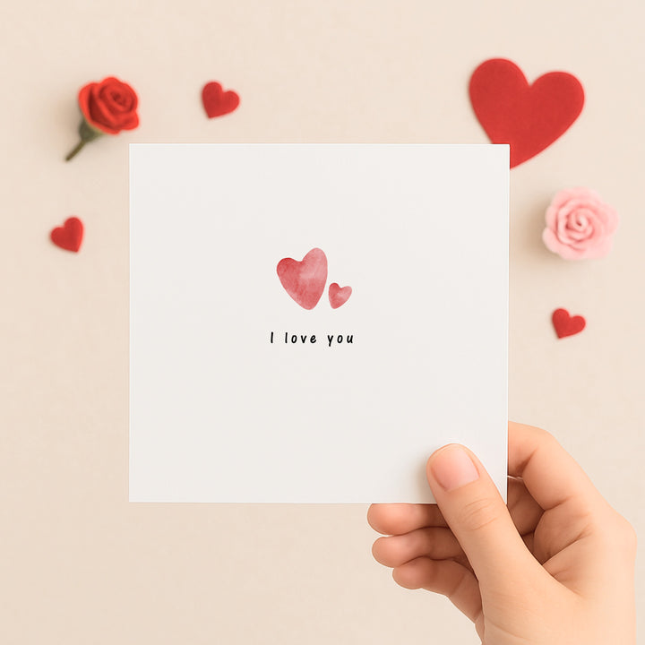Red Hearts I Love You Anniversary Card