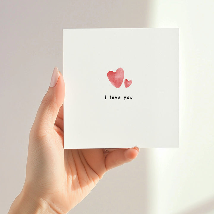 Red Hearts I Love You Anniversary Card