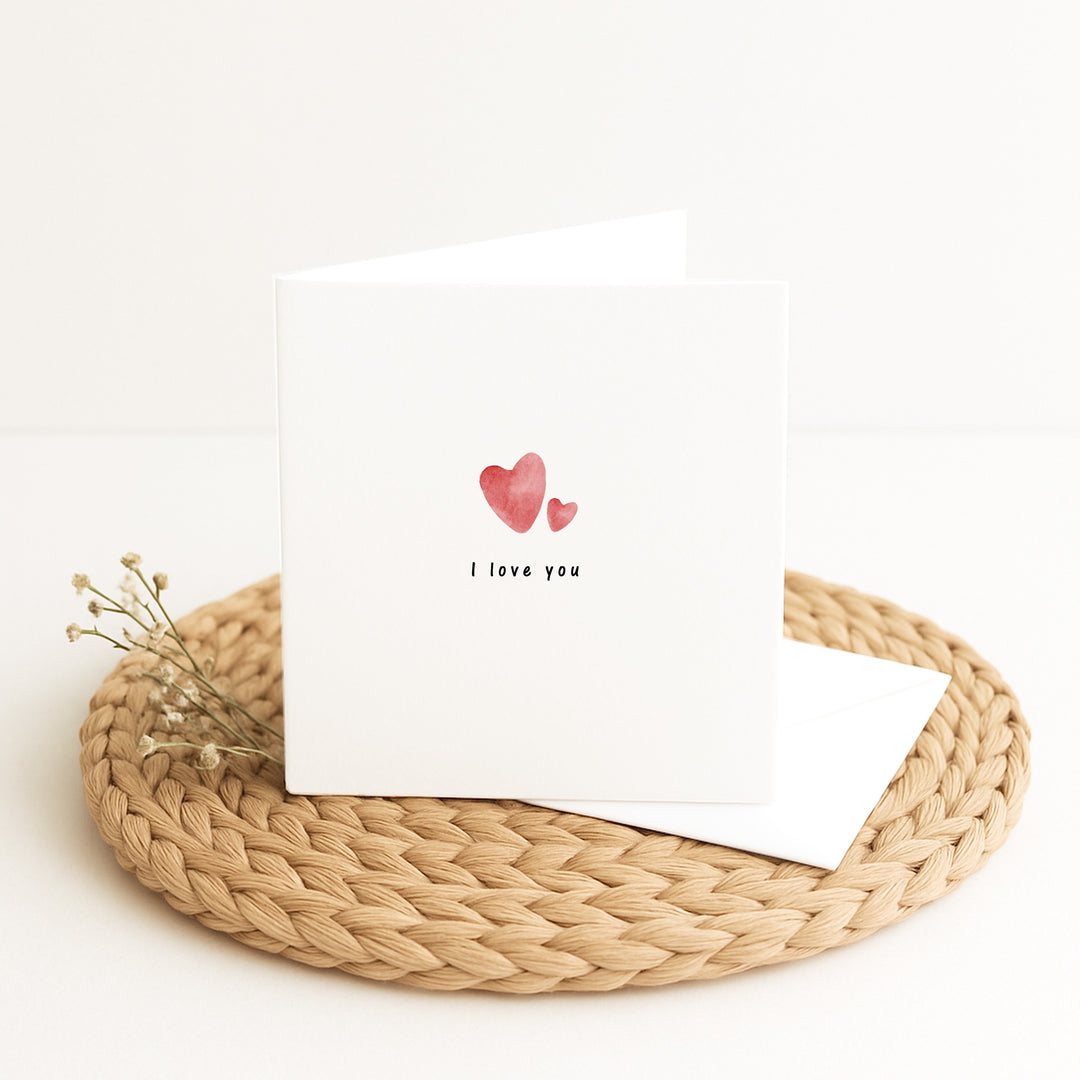 Red Hearts I Love You Anniversary Card