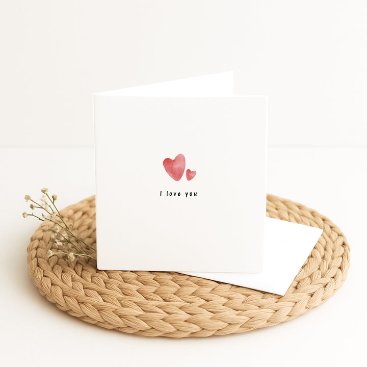 Red Hearts I Love You Anniversary Card
