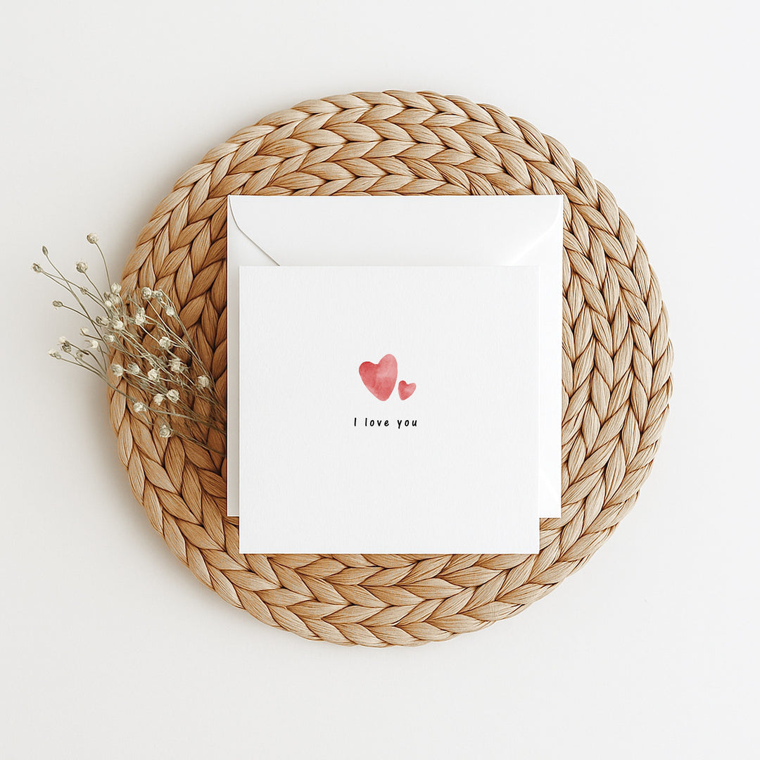 Red Hearts I Love You Anniversary Card