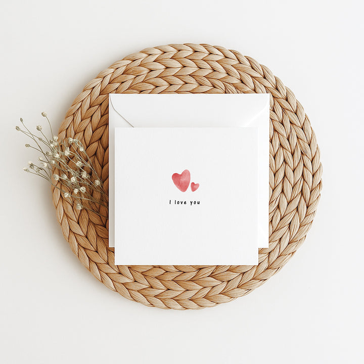 Red Hearts I Love You Anniversary Card