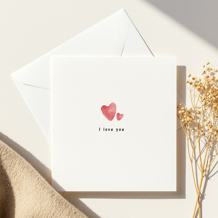 Red Hearts I Love You Anniversary Card