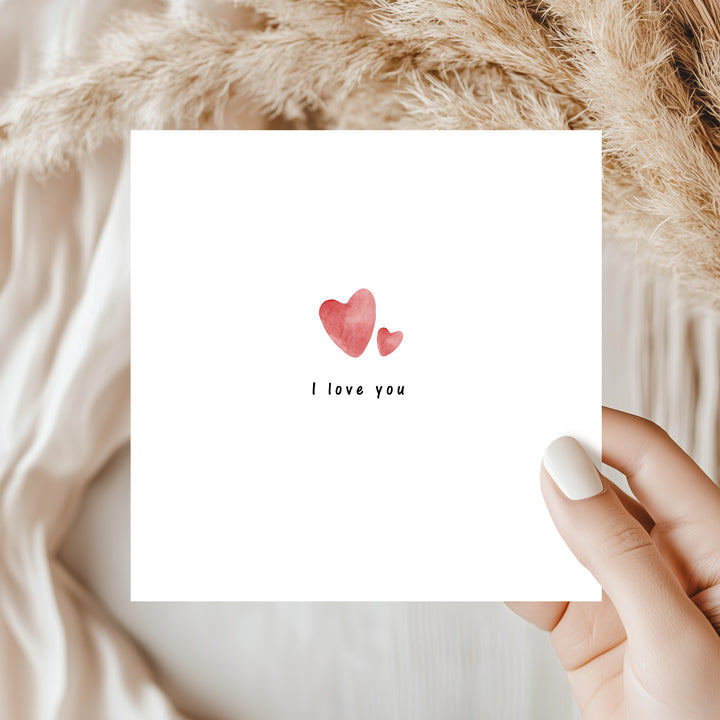 Red Hearts I Love You Anniversary Card