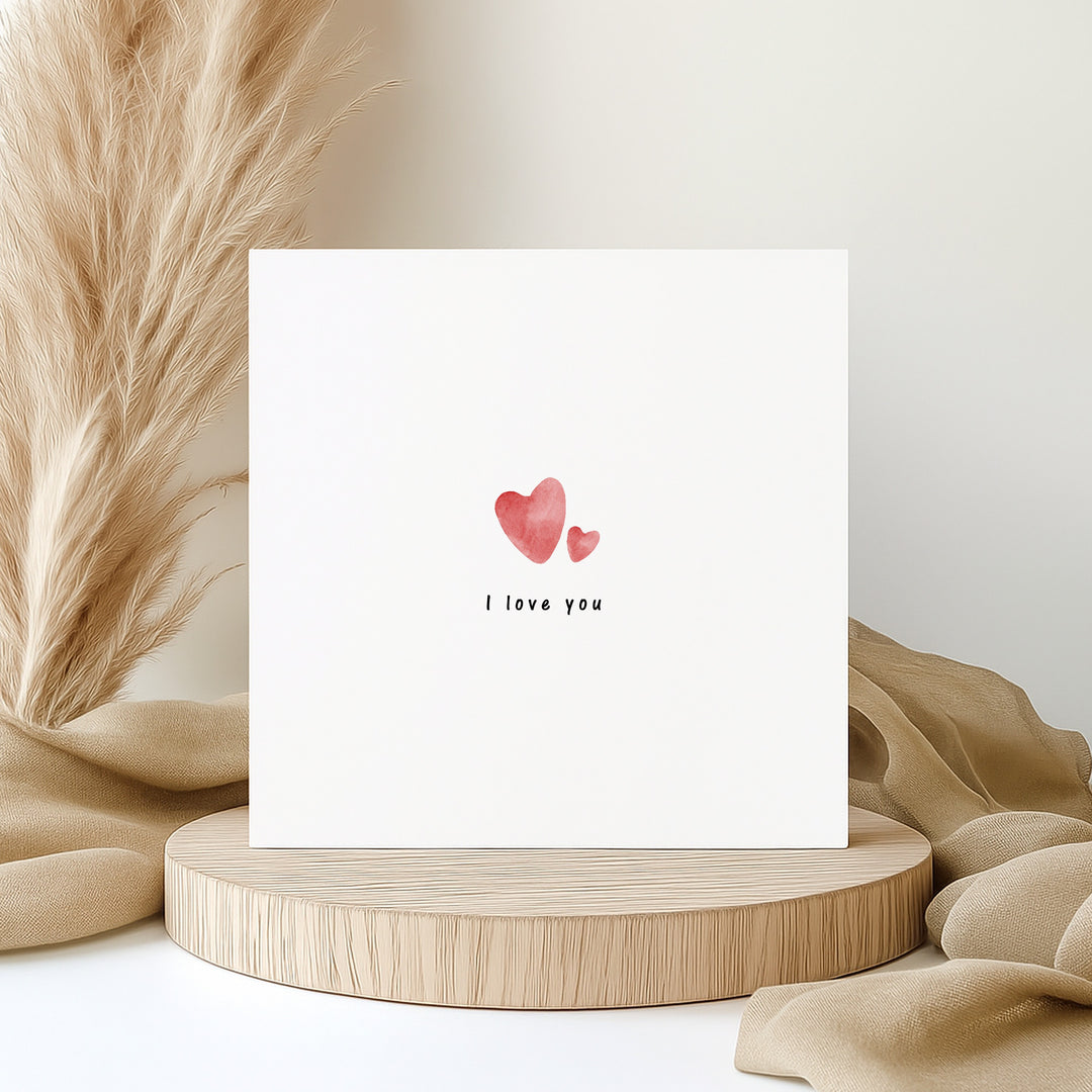 Red Hearts I Love You Anniversary Card