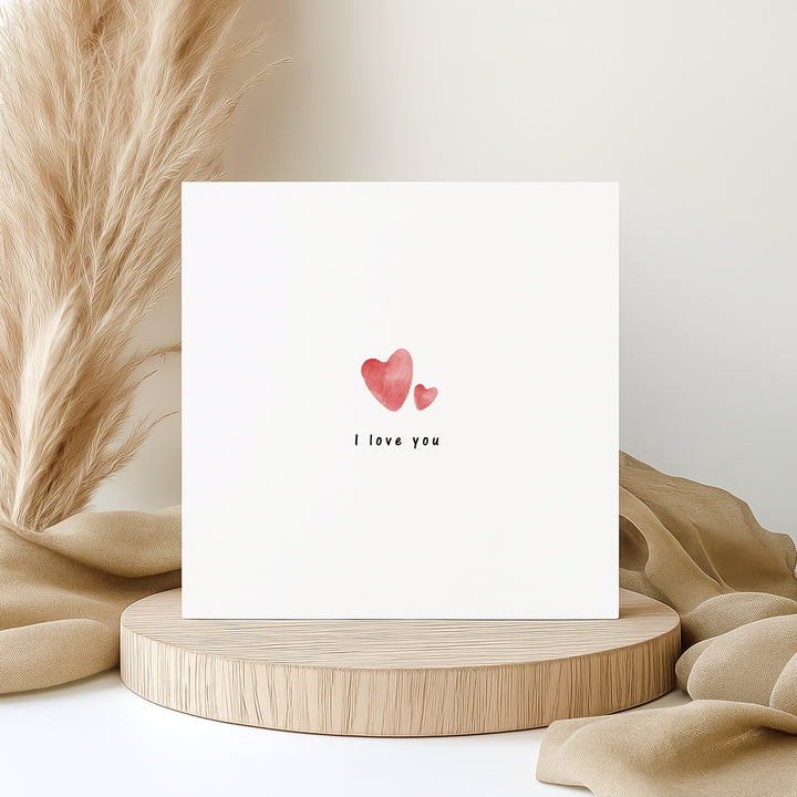Red Hearts I Love You Anniversary Card